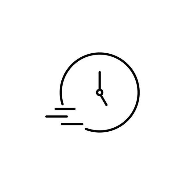 Snel Stopwatch Line Icoon Snelheid Urgentie Deadline Snel Tijd Concept — Stockvector