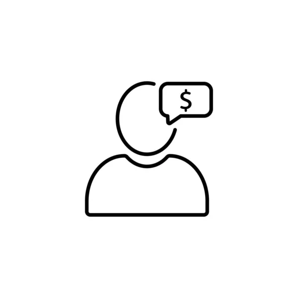 Vektorové Ilustrace Výdělky Ikonu Uživatele Ikona Uživatele Symbol Dolaru — Stockový vektor