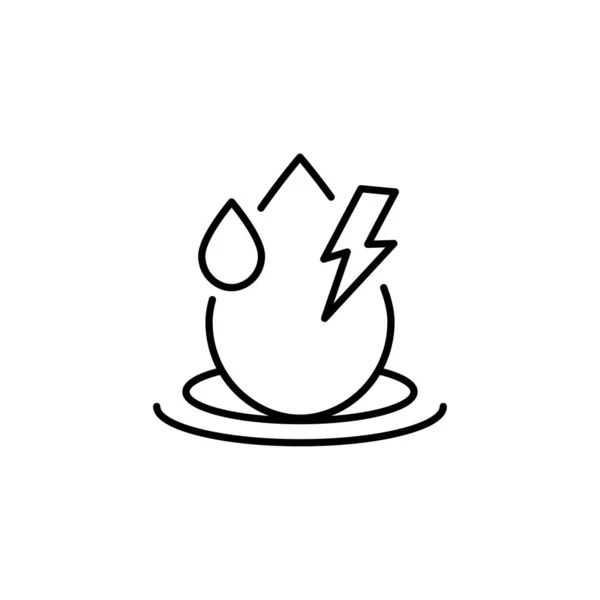 Agua Icono Energía Logotipo Símbolo Signo Aislado Vector Ilustración Iconos — Archivo Imágenes Vectoriales