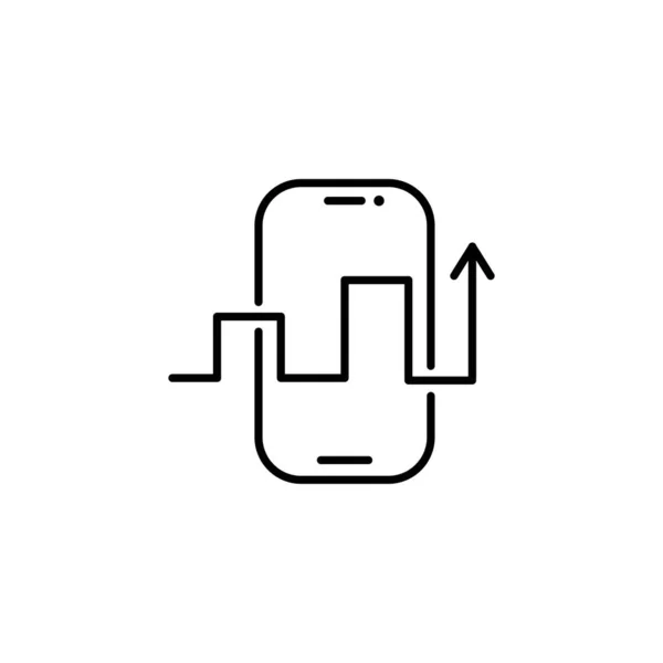 Иконка Смартфона Изолирована Заднем Плане Символ Подключения Сети Современный Простой — стоковый вектор