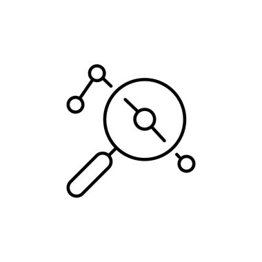 Analiz, iş ikonu. İş ikonu unsuru. İnce çizgi simgesi