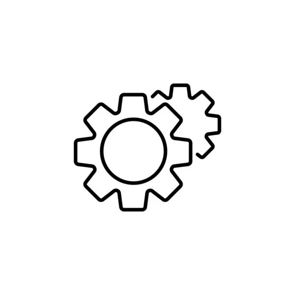 Modelo Ícone Engrenagem Cor Editável Sinal Vetor Símbolo Engrenagem Isolado — Vetor de Stock