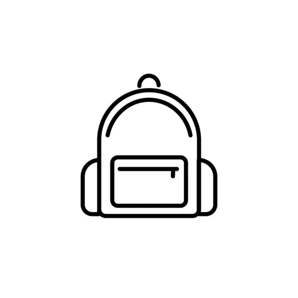 Symbol Des Modernen Rucksacks Thin Line Icon Bags Stroke Pictogram — Stockvektor