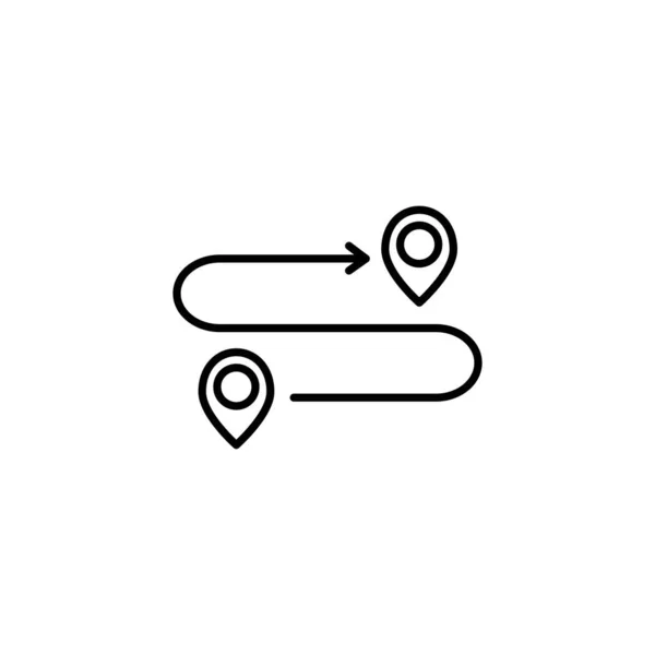 路線アイコン マークポインタ ナビゲーションコンセプト 地図の場所 場所の検索 目的地などのトピックに使用できます — ストックベクタ