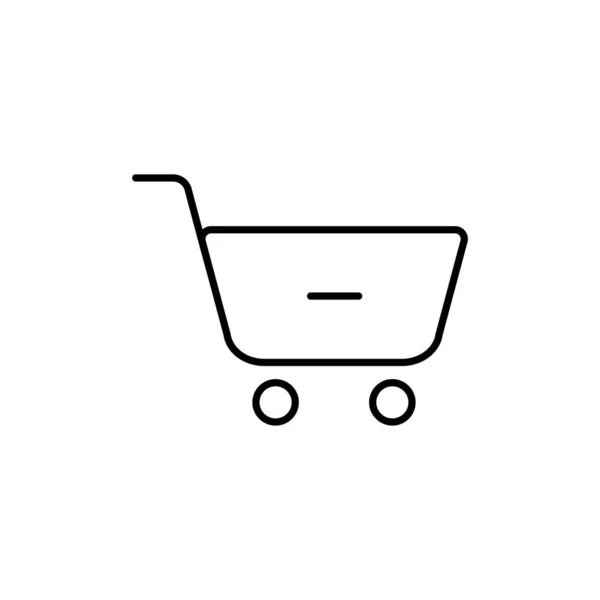 Извлеките Иконку Shopping Cart Корзина Символ Супермаркета Иконка Интернет Магазина — стоковый вектор