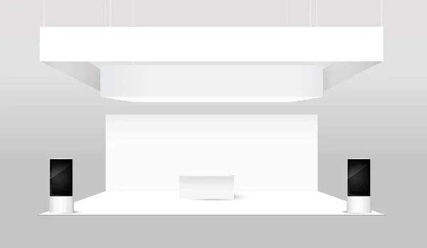 Stand Exposition Stand Identité Entreprise Stand Maquette Modèle Conception Stand — Image vectorielle