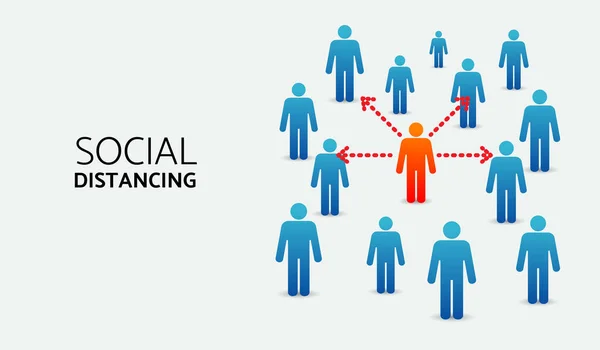 Coronavirüs covid-19 'u önlemek için sosyal uzaklık kavramı