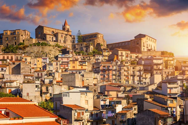 Medieval Hill Town Francavilla Sicilia Italy Sicily Messina Province Francavilla — Stock Photo, Image