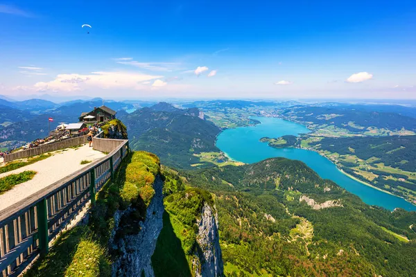 Schafberges Aufgenommen Ορεινό Τοπίο Στο Salzkammergut Άνω Αυστρία Άποψη Από — Φωτογραφία Αρχείου