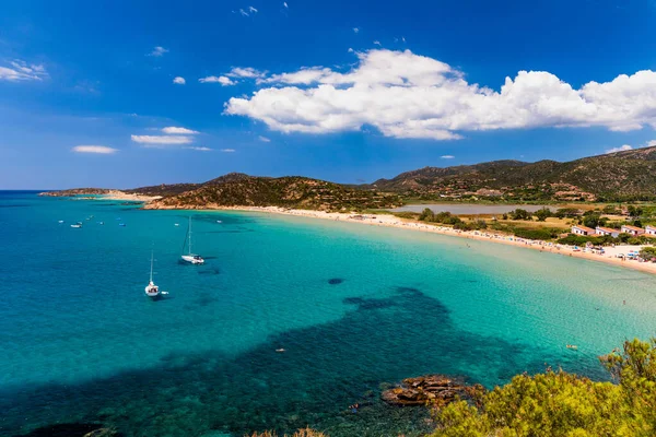 Monte Cogoni Beach Chia Next City Cagliari Sardinia Italy — Stock Photo, Image