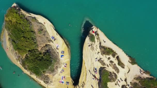Famous Canal Amour Sidari Corfu Island Greece Famous Canal Amour — Wideo stockowe