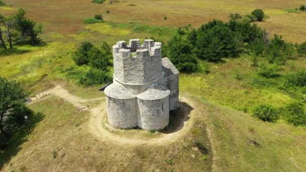 Середньовічна Церква Святого Миколая Sveti Nikola Століття Біля Міста Нін — стокове відео