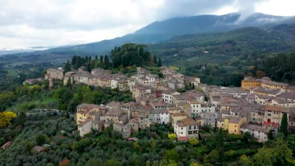 Cetona Travel Tuscany Italy Magnificent View Ancient Hilltop Village Cetona — Vídeos de Stock