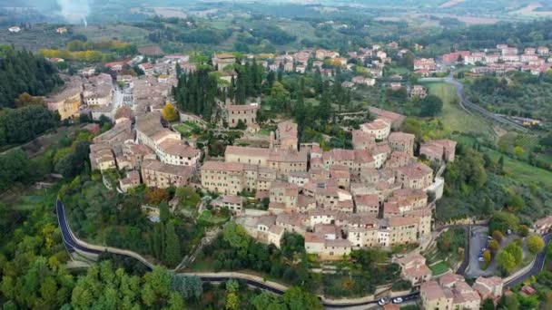 Cetona Travel Tuscany Italy Magnificent View Ancient Hilltop Village Cetona — Stock video