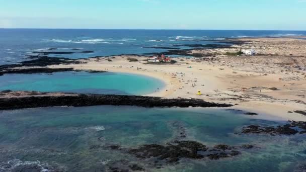 Vue Sur Belle Plage Playa Chica Cotillo Fuerteventura Îles Canaries — Video