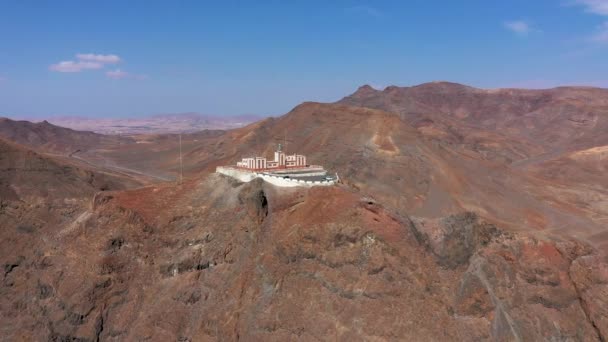 Entallada Deniz Feneri Faro Entallada Güneşli Bir Sabah Fuerteventura Kanarya — Stok video