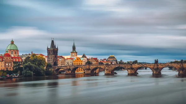 Prag Stadt Und Karlsbrücke Der Prager Altstadt Tschechische Republik — Stockfoto