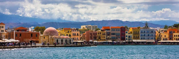 Yunanistan Girit Adasındaki Chania Kasabasının Eski Venedik Limanındaki Camii Chania — Stok fotoğraf