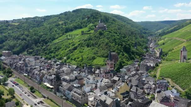 Bacharach Vista Panoramica Bacharach Una Cittadina Della Renania Palatinato Germania — Video Stock