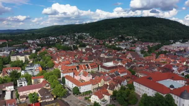 Cidade Velha Ettlingen Alemanha Com Rio Alb Vista Distrito Central — Vídeo de Stock