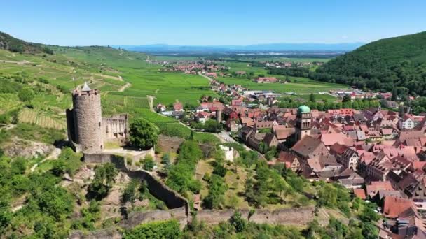 Alsace Deki Kaysersberg Fransa Nın Güzel Köylerinden Biri Kaysersberg Alsace — Stok video