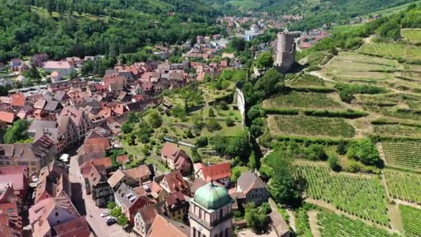 Kaysersberg Στην Αλσατία Ένα Από Πιο Όμορφα Χωριά Της Γαλλίας — Αρχείο Βίντεο