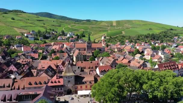 Traditionelles Blockhaus Turckheim Elsass Frankreich Eine Der Berühmten Städte Elsass — Stockvideo