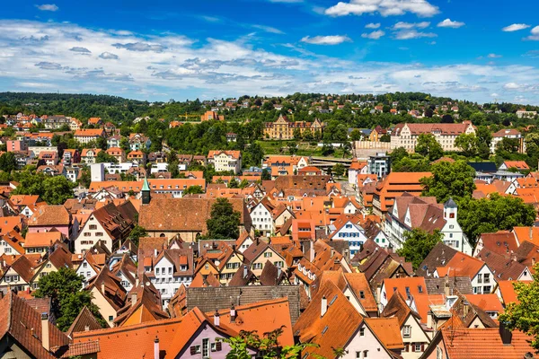 Picturesque Town Tuebingen Colourful Half Timbered Houses Crossed River Neckar — Stockfoto