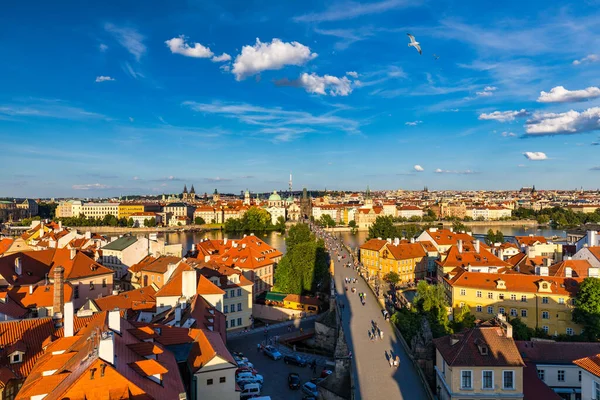 Altstadt Von Prag Tschechische Republik Über Der Moldau Mit Der — Stockfoto