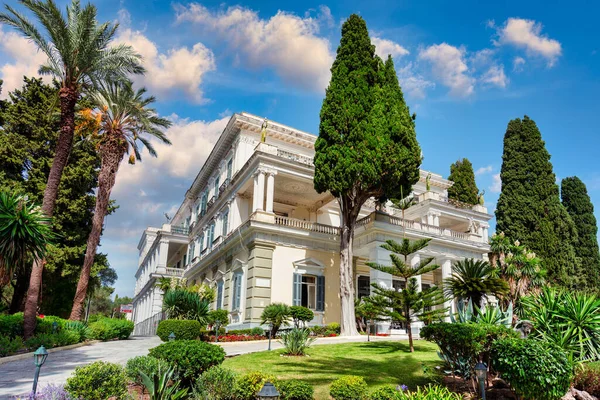 Palacio Achilleion Isla Corfú Grecia Construido Por Emperatriz Austria Isabel —  Fotos de Stock