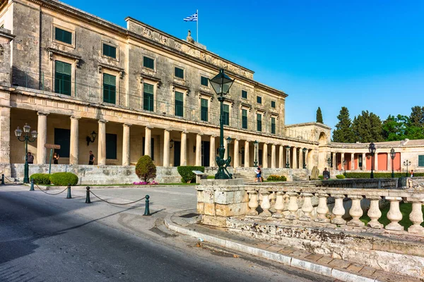 Museum Asian Art Colorful Morning Cityscape Corfu Town Capital Greek — Stockfoto