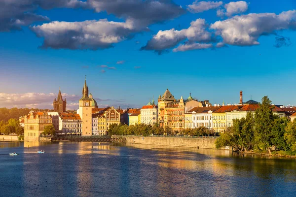 Charles Bridge Sunset View Old Town Pier Architecture Charles Bridge — Stock Photo, Image