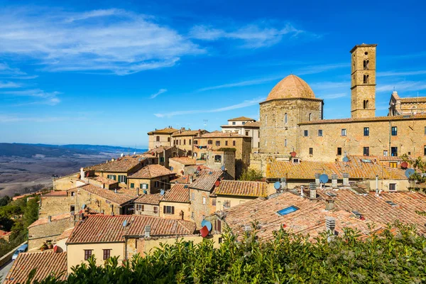 Tuscany Volterra Town Skyline Church Panorama View Maremma Italy Europe — Zdjęcie stockowe