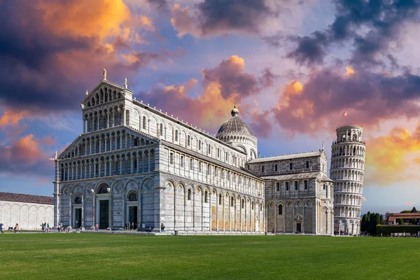 Pisa Cathedral Leaning Tower Sunny Day Pisa Italy Pisa Cathedral — Foto Stock
