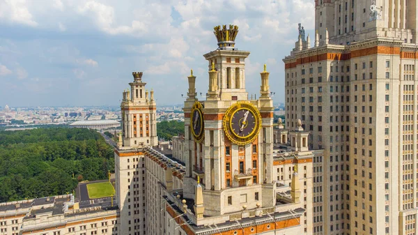 Türme Der Staatlichen Universität Moskau Msu Moskau Russland — Stockfoto