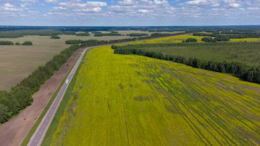 Tarım alanları arasında otoyol, Rusya