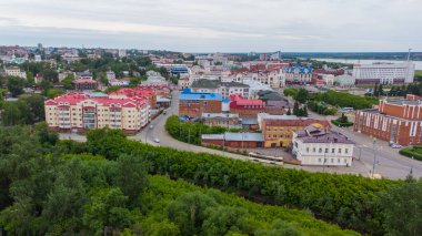 Tomsk 'un Voskresenskaya Gora' daki gözlem güvertesinden görüntüsü