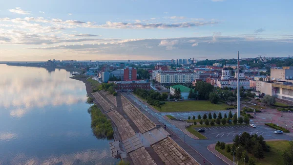 Vue Aérienne Remblai Tomsk Été — Photo