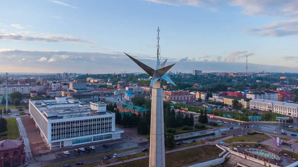 Rues Tomsk Depuis Toit Bâtiment — Photo