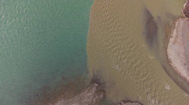 Yazın Chuya Nehri ve Katun Nehri 'nin birleştiği yer Altai Cumhuriyeti, Rusya