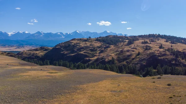 View Severo Chuisky Ridge Kuraiskaya Steppe Region Altai Mountain Republic — Stock Photo, Image