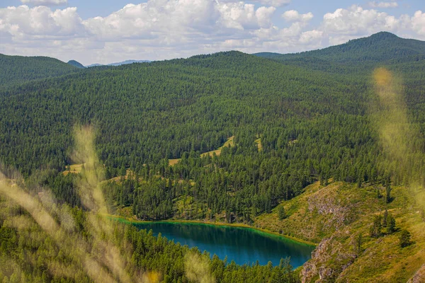 Блакитне Гірське Озеро Учкель Влітку Висоти Республіка Горний Алтай Росія — стокове фото
