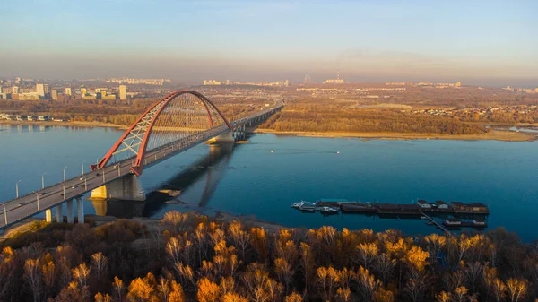 Городской Осенний Пейзаж Города Новосибирска Россия — стоковое фото