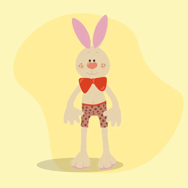 Carino Coniglio Cartone Animato Vettore Illustrazione Grafica Disegno Con Sfondo — Vettoriale Stock