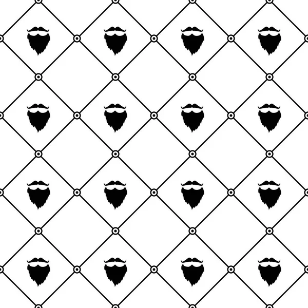 Seamless Beard or moustache pattern for print, web, textile, fabric, background, etc. Single color.