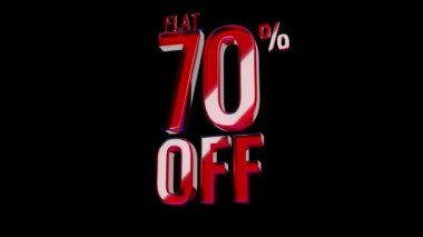 % 70 indirimli. 3D Parlak Kırmızı Cam metin canlandırması, Siyah ve Yeşil ekran