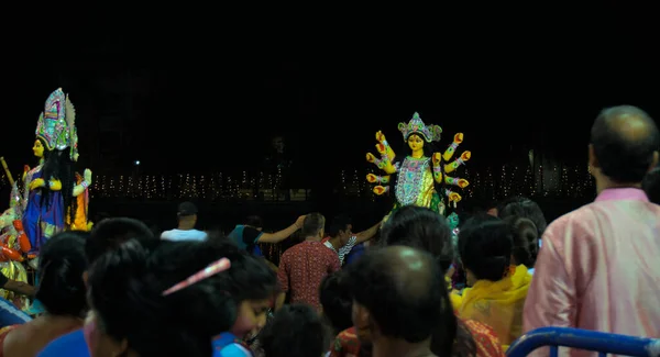 Durga Puja Vijayadashami Também Conhecido Como Dussehra Dasara Último Dia — Fotografia de Stock