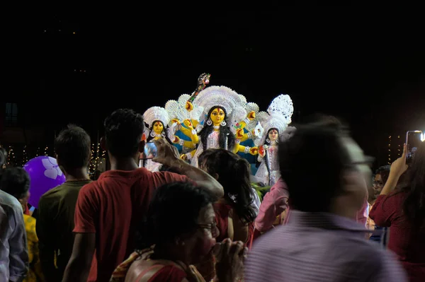 Durga Puja Vijayadashami Juga Dikenal Sebagai Dussehra Dasara Hari Terakhir — Stok Foto