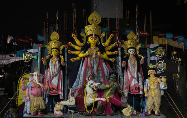 Durga Puja Vijayadashami Znany Również Jako Dussehra Dasara Ostatni Dzień — Zdjęcie stockowe