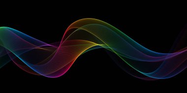 Güzel çok renkli ışık soyut dalga tasarımı
